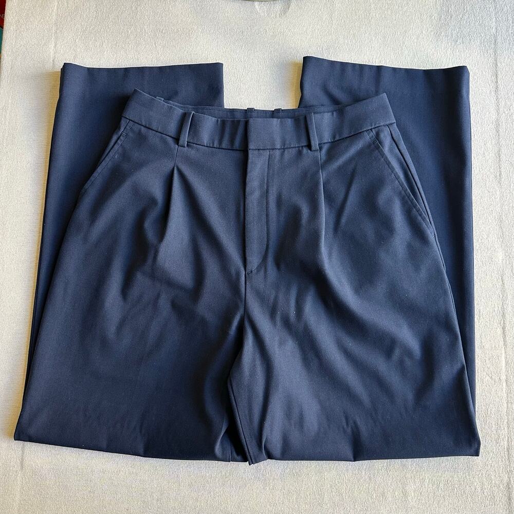 Uniqlo Navy Smart Wide Straight Pants